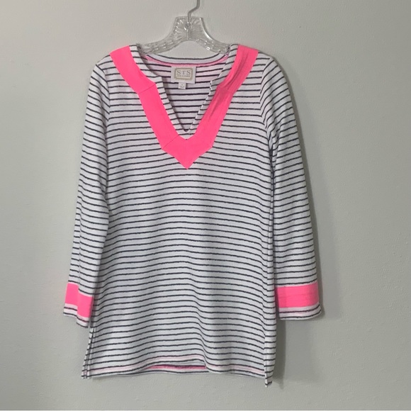 Sail to Sable STS stripped embroidered long sleeve tunic size S nautical - Picture 1 of 12